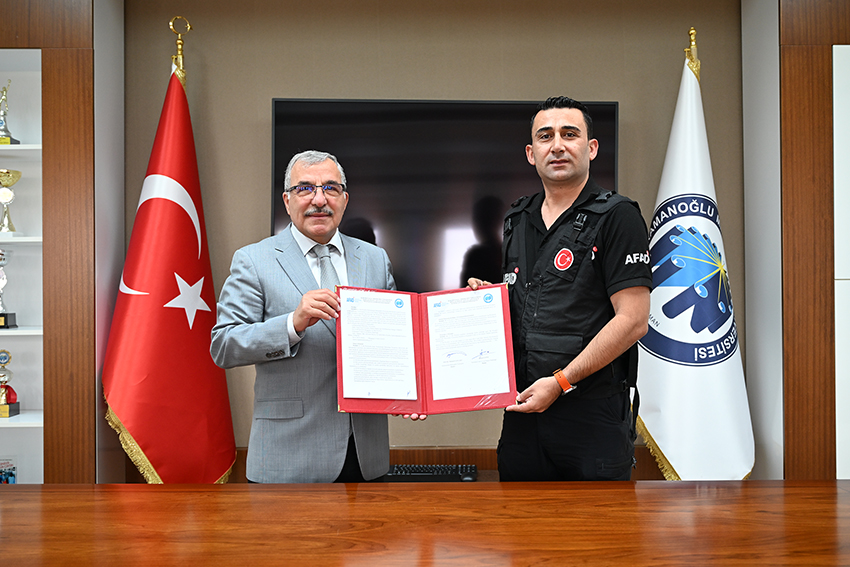  KMÜ İLE KARAMAN AFAD ARASINDA AFETLERE HAZIRLIK İÇİN İŞ BİRLİĞİ PROTOKOLÜ İMZALANDI