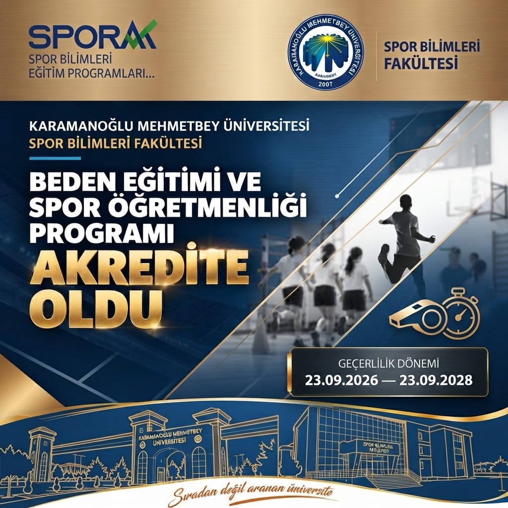 Beden Eğitimi ve Spor Öğretmenliği Bölümümüz SPORAK Tarafından Akredite Edildi