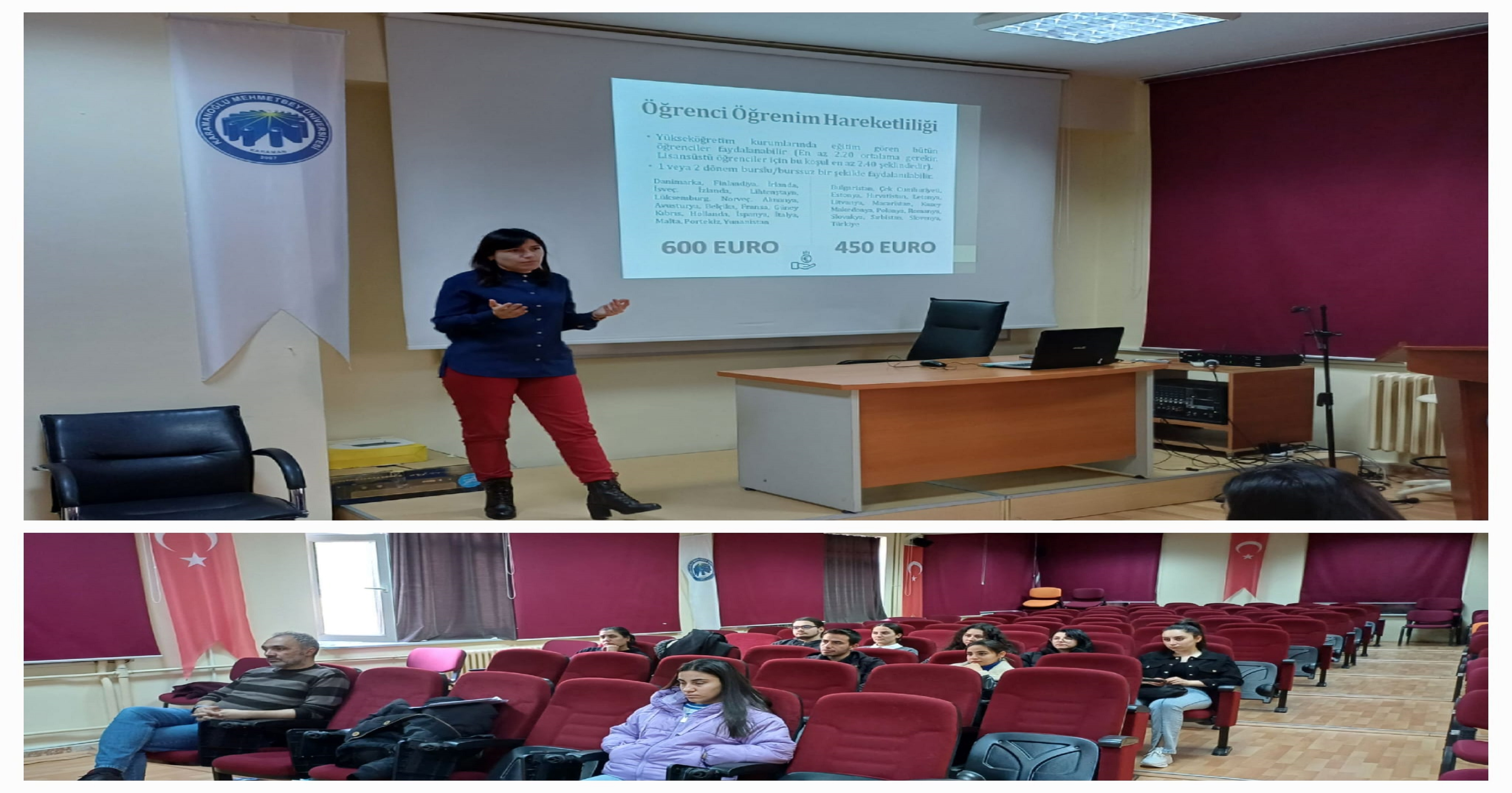 KMÜ Ermenek MYO'da Erasmus+ Bilgilendirme Toplantısı ve İngilizce Sınav Yapıldı