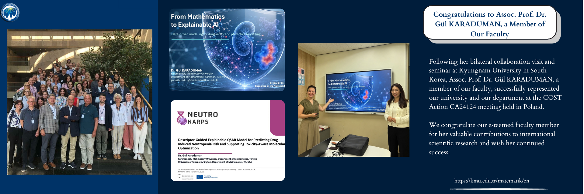 International Academic Contacts in South Korea and Poland by Our Faculty Member Assoc. Prof. Dr. Gül KARADUMAN