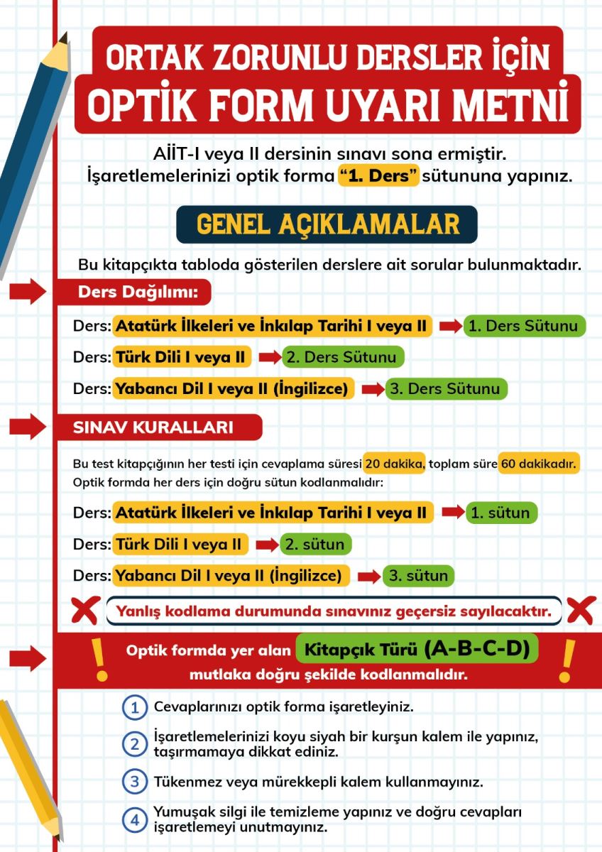 Optik Form Örneği 2
