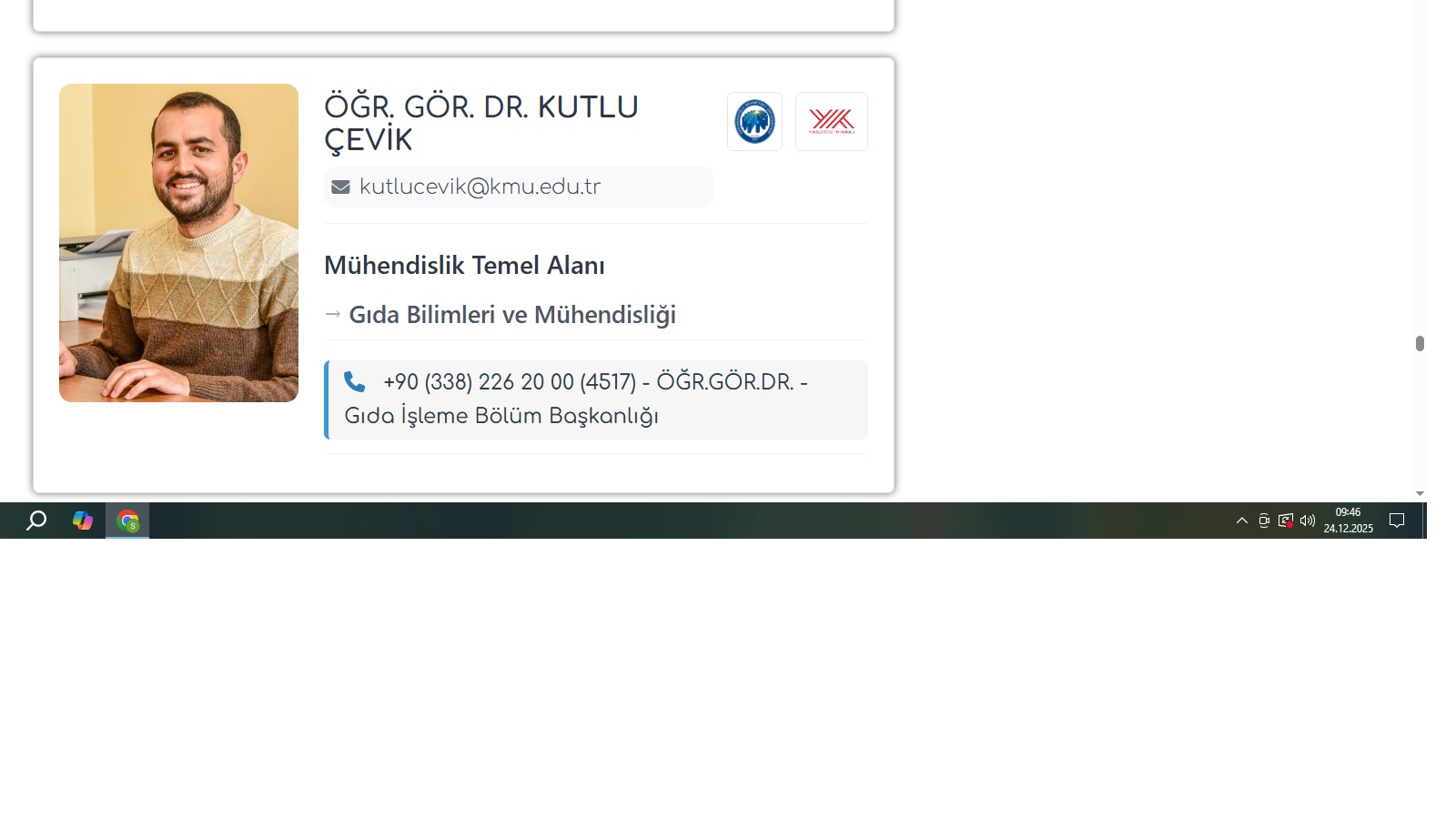 Öğretim Elemanlarımızdan Öğr. Gör. Dr. Kutlu ÇEVİK'in HASTUYİT projesi kabul edildi.