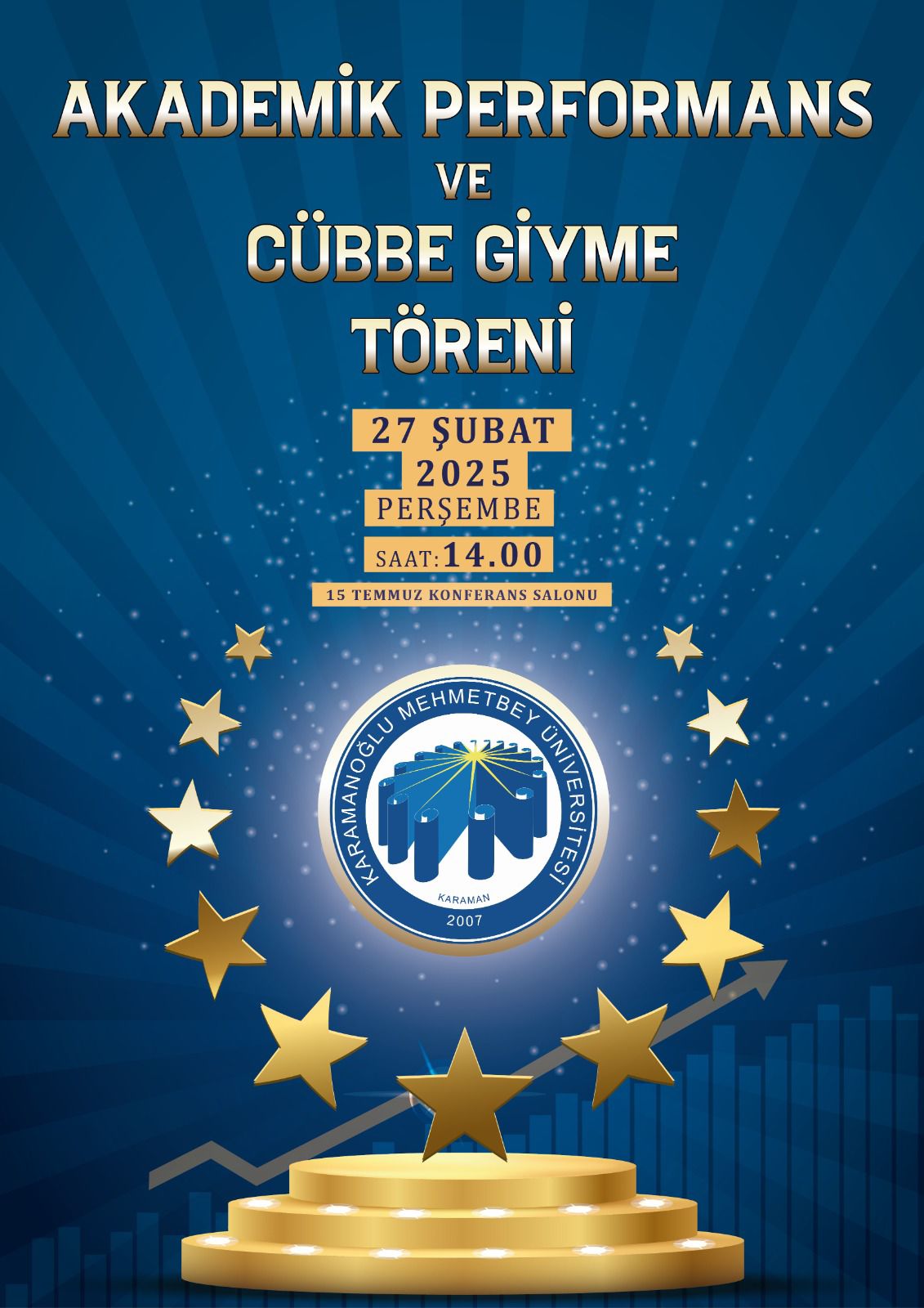 Üniversitemiz Akademik Performans ve Cübbe Giyme Töreni