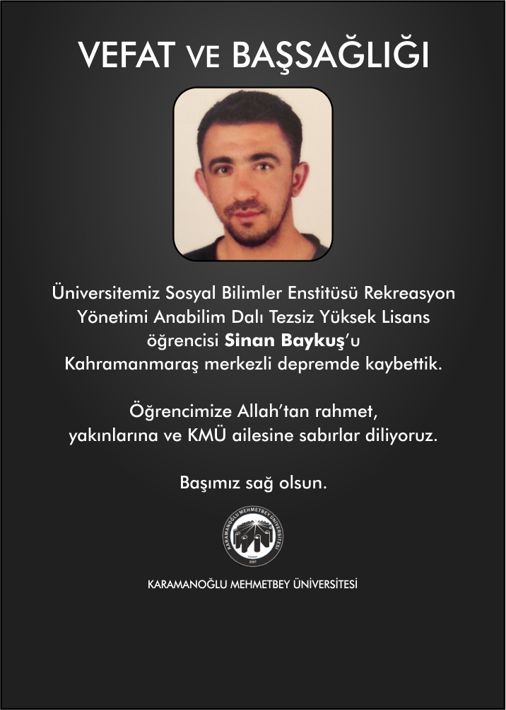 Deprem Vefat Afişleri-Sinan Baykuş