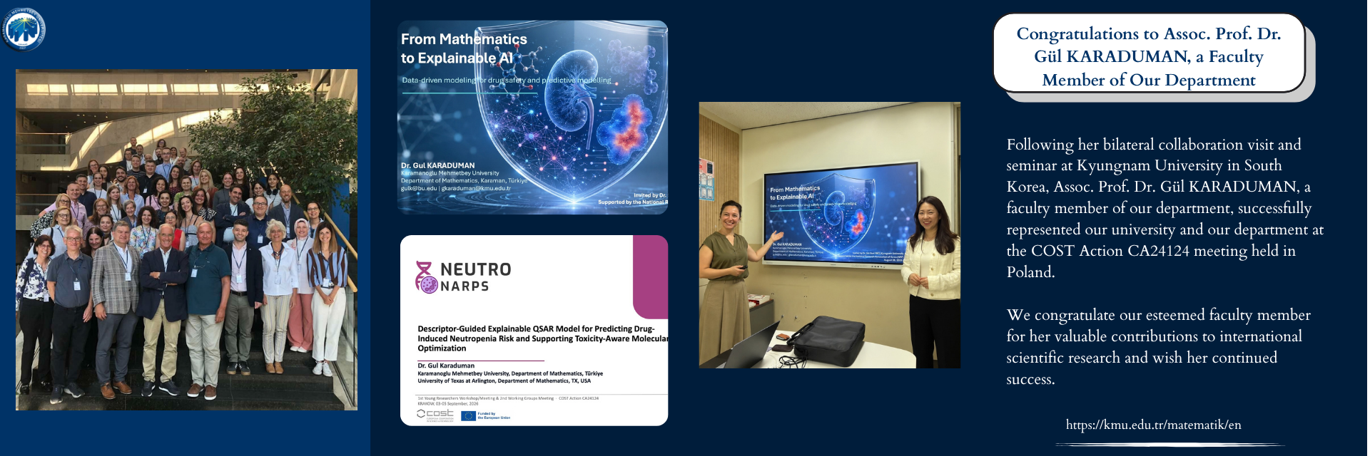 International Academic Visits to South Korea and Poland by Assoc. Prof. Dr. Gül KARADUMAN, a Faculty Member of Our Department