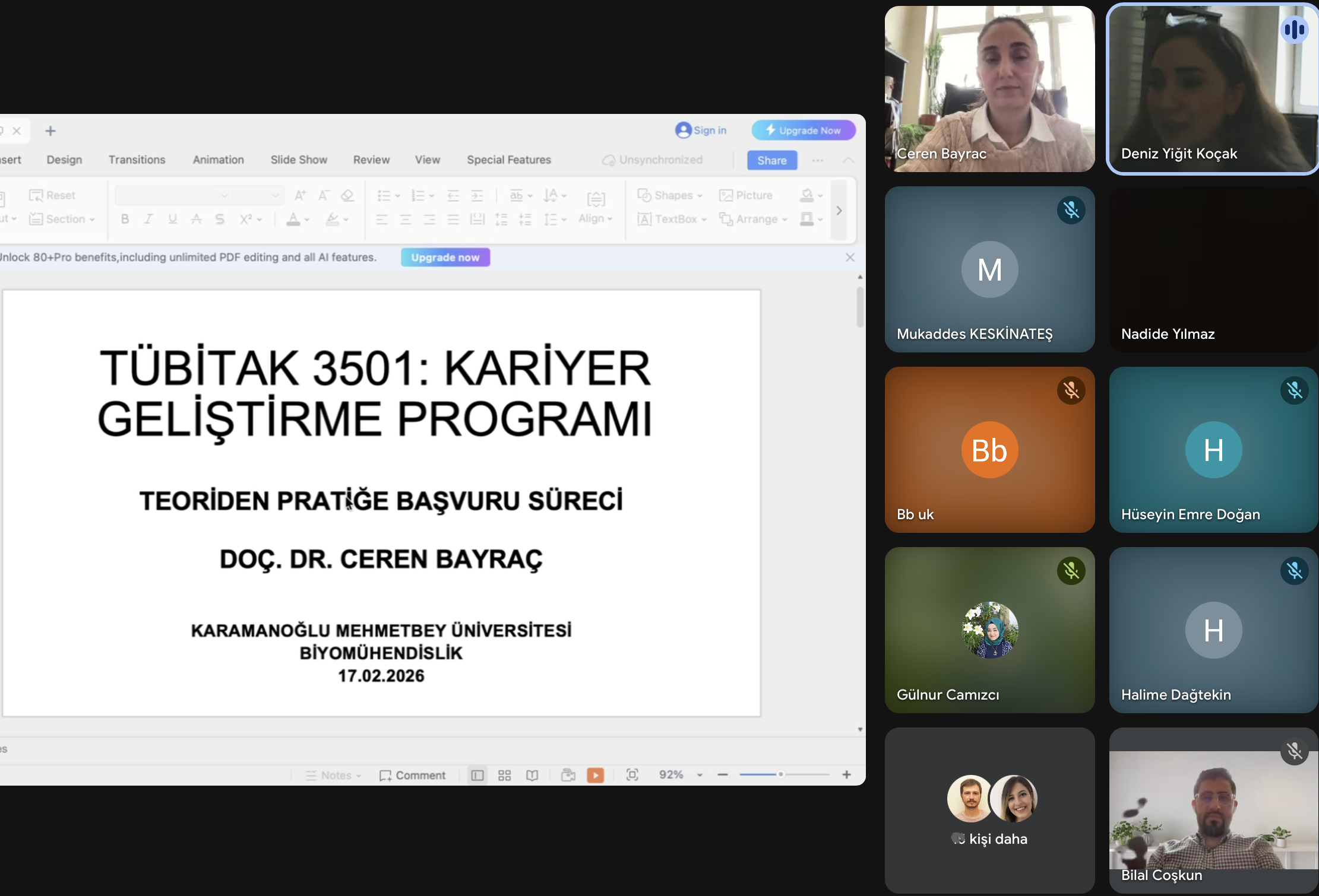 TÜBİTAK 3501 - Teoriden Pratiğe Başvuru Süreci Eğitimi Gerçekleştirildi