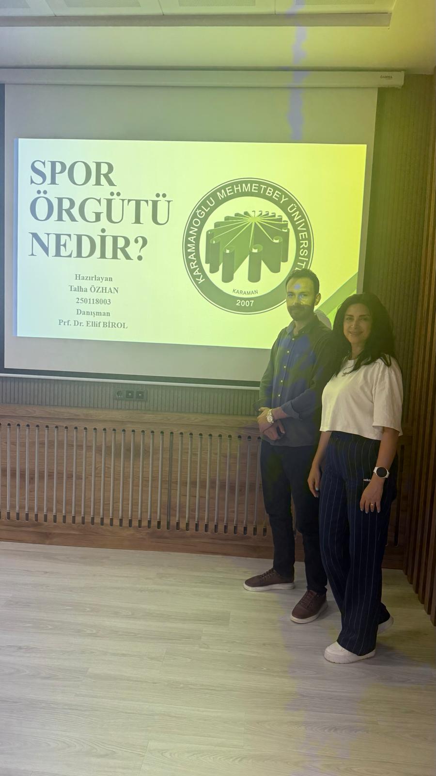 Spor Yöneticiliği ABD Tezli Yüksek Lisans Öğrencisi Talha ÖZHAN Seminerini Başarıyla Sundu