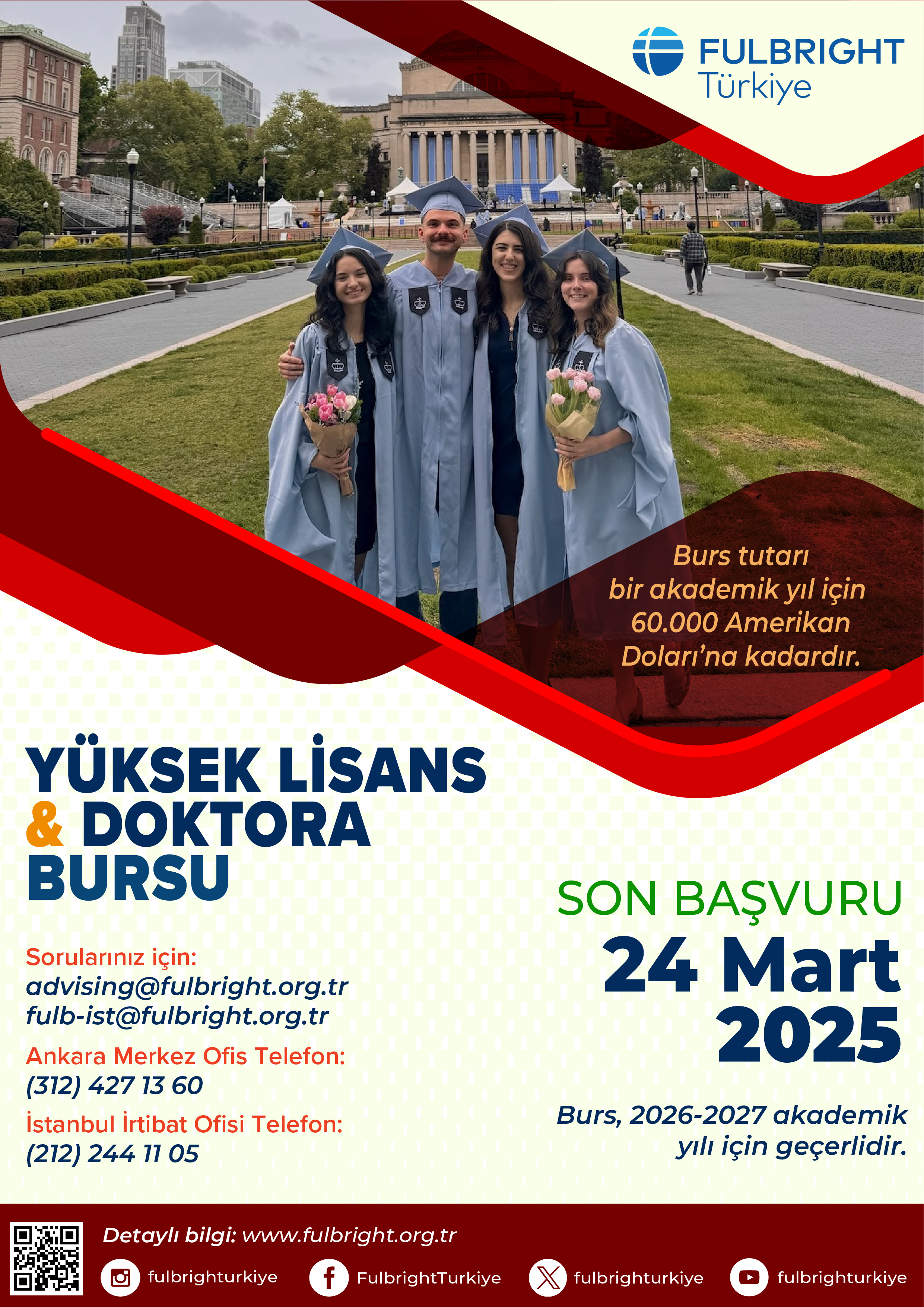 Türkiye Fulbright Eğitim Komisyonu 2026-2027 Akademik Yılı Burs Başvuruları