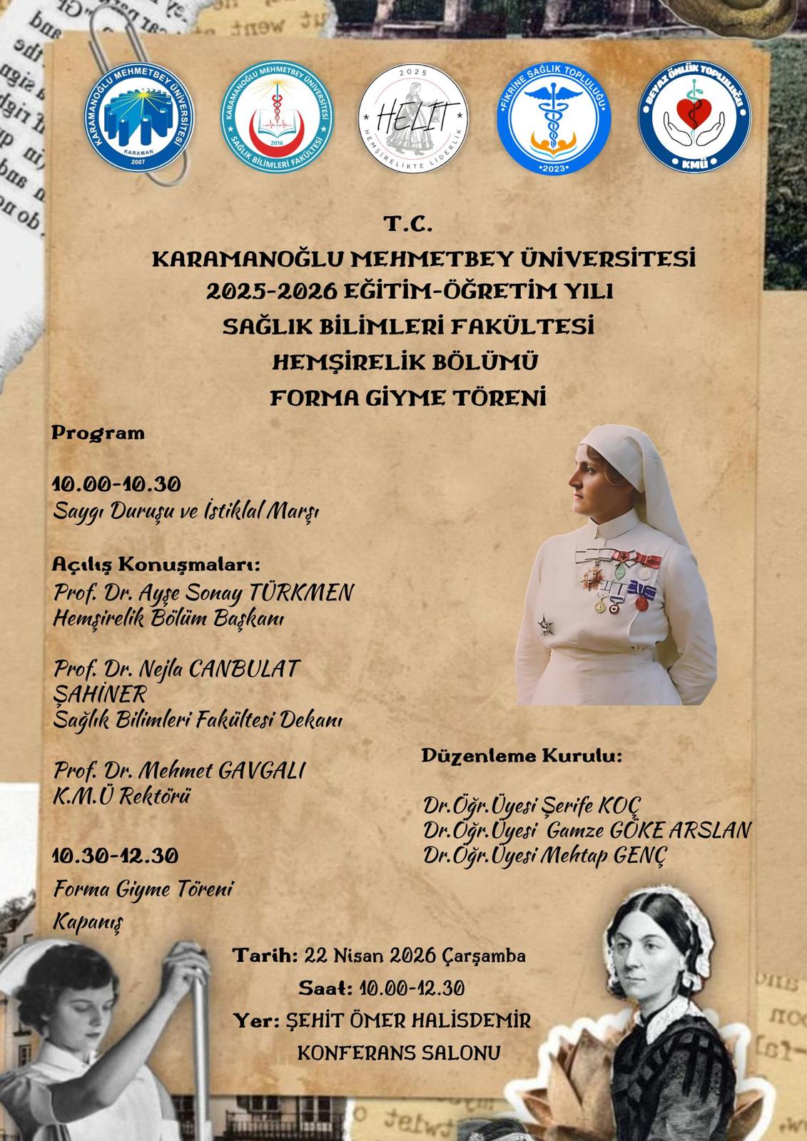 Hemşirelik Bölümü Forma Giyme Töreni