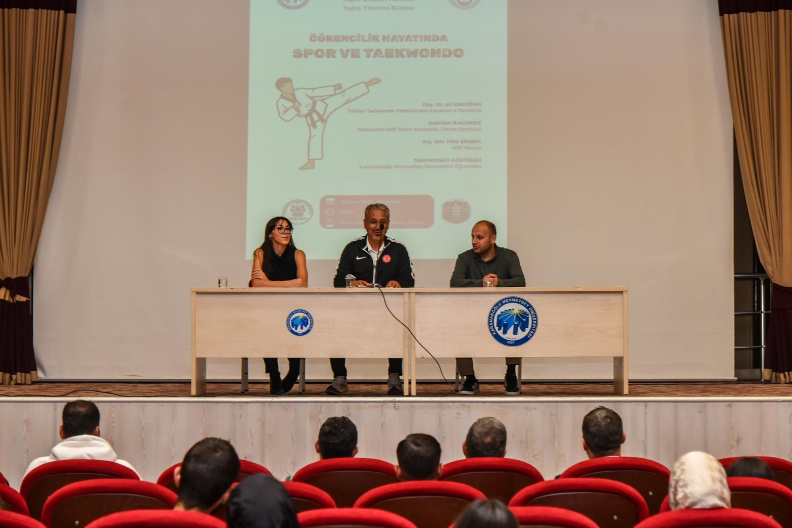 Üniversitemizde “Öğrencilik Hayatında Spor ve Taekwondo” Etkinliği Gerçekleştirildi