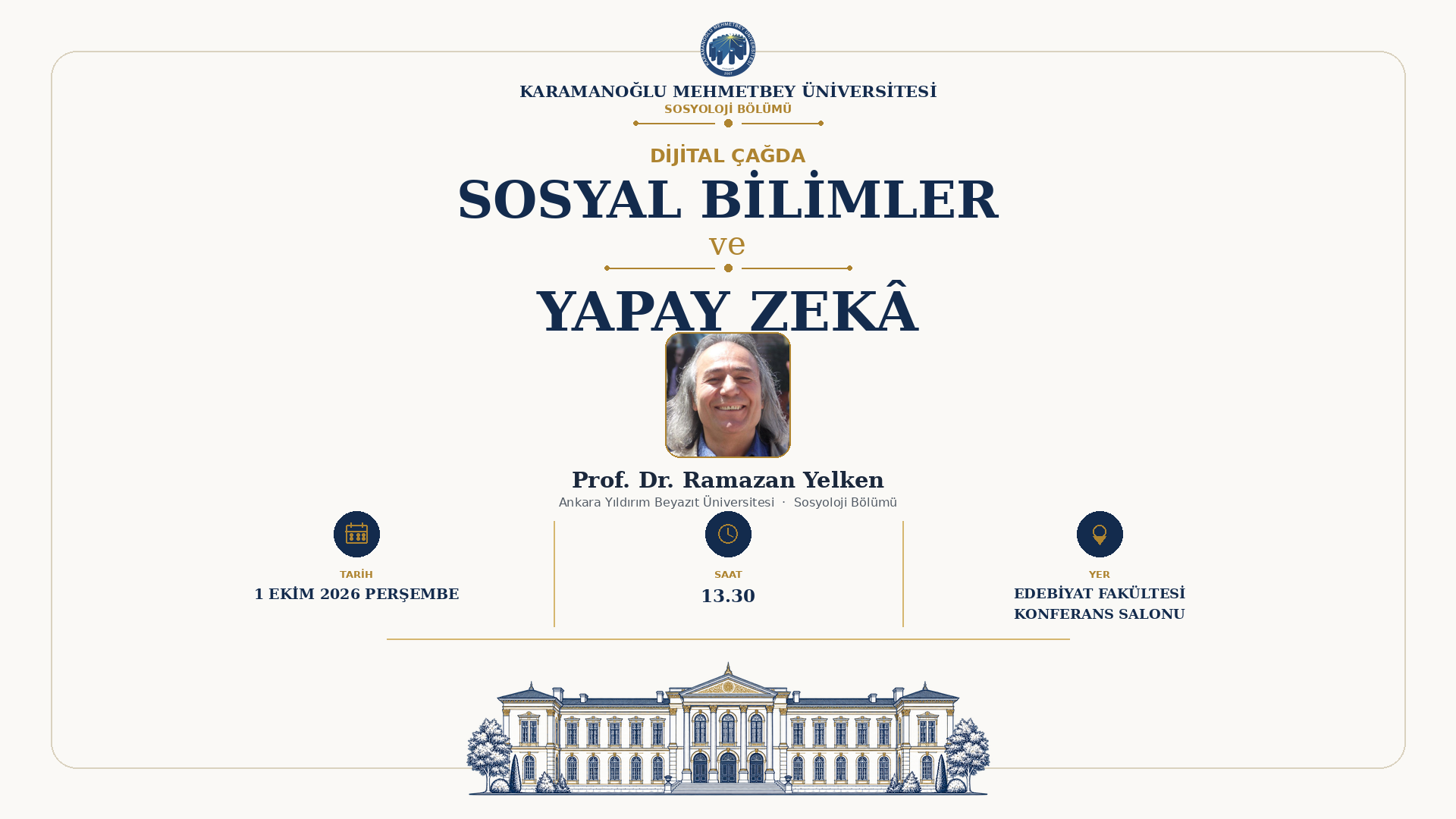 Sosyoloji Bölümü Açılış Dersi Dijital Çağda Sosyal Bilimler ve Yapay Zeka