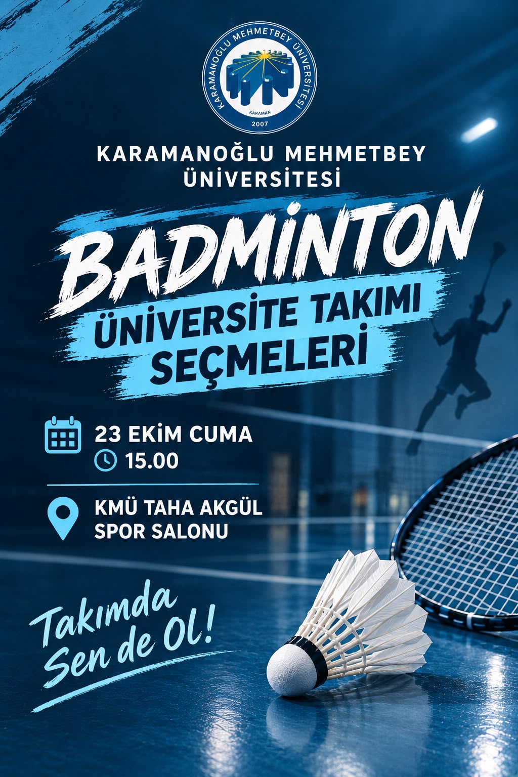 Üniversitemiz Badminton Takımı Seçmeleri