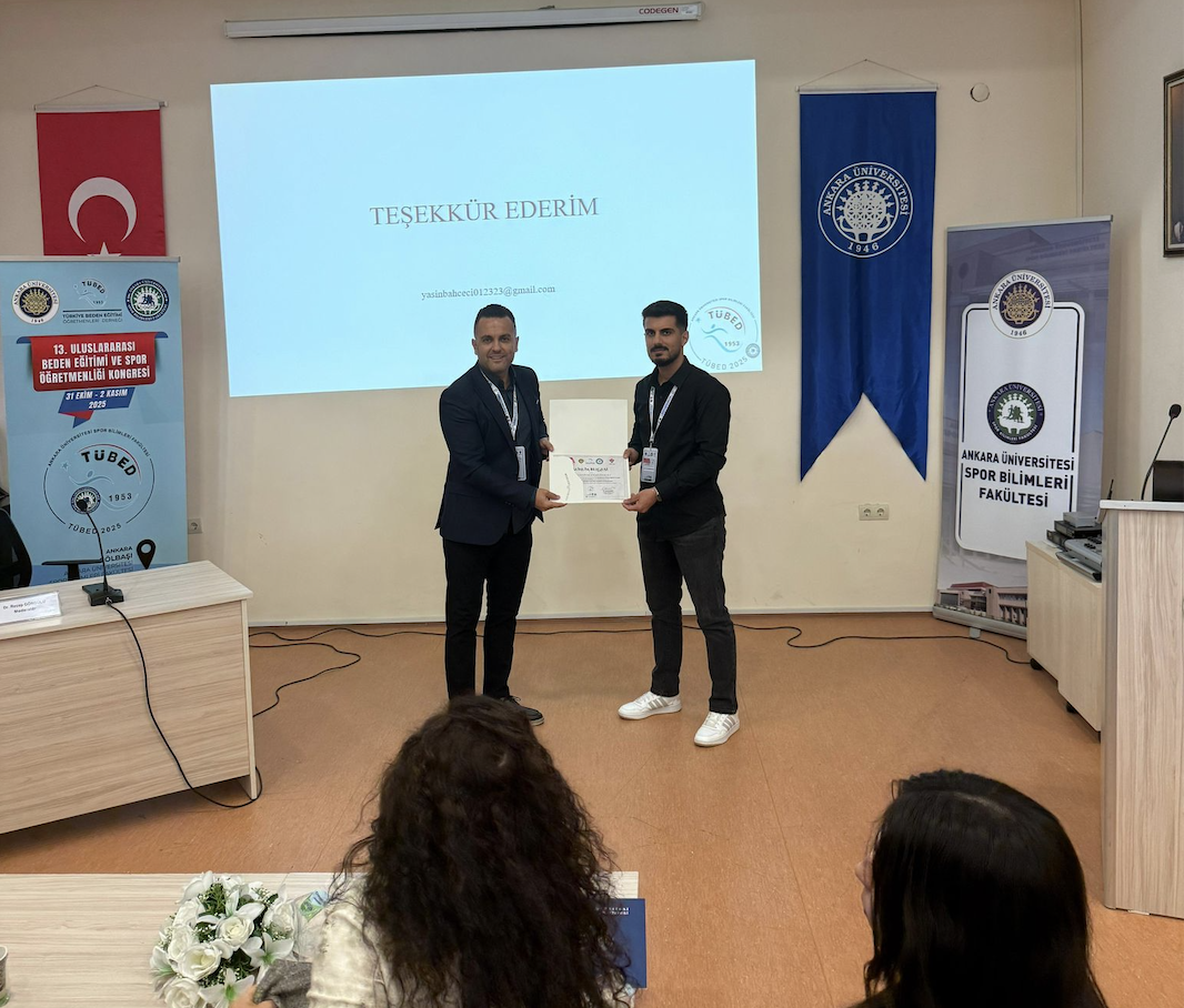 Tebrikler Öğrencimiz Yasin Tayyip Erdoğan Bahçeci’nin Çalışması Uluslararası Kongrede Sunuldu