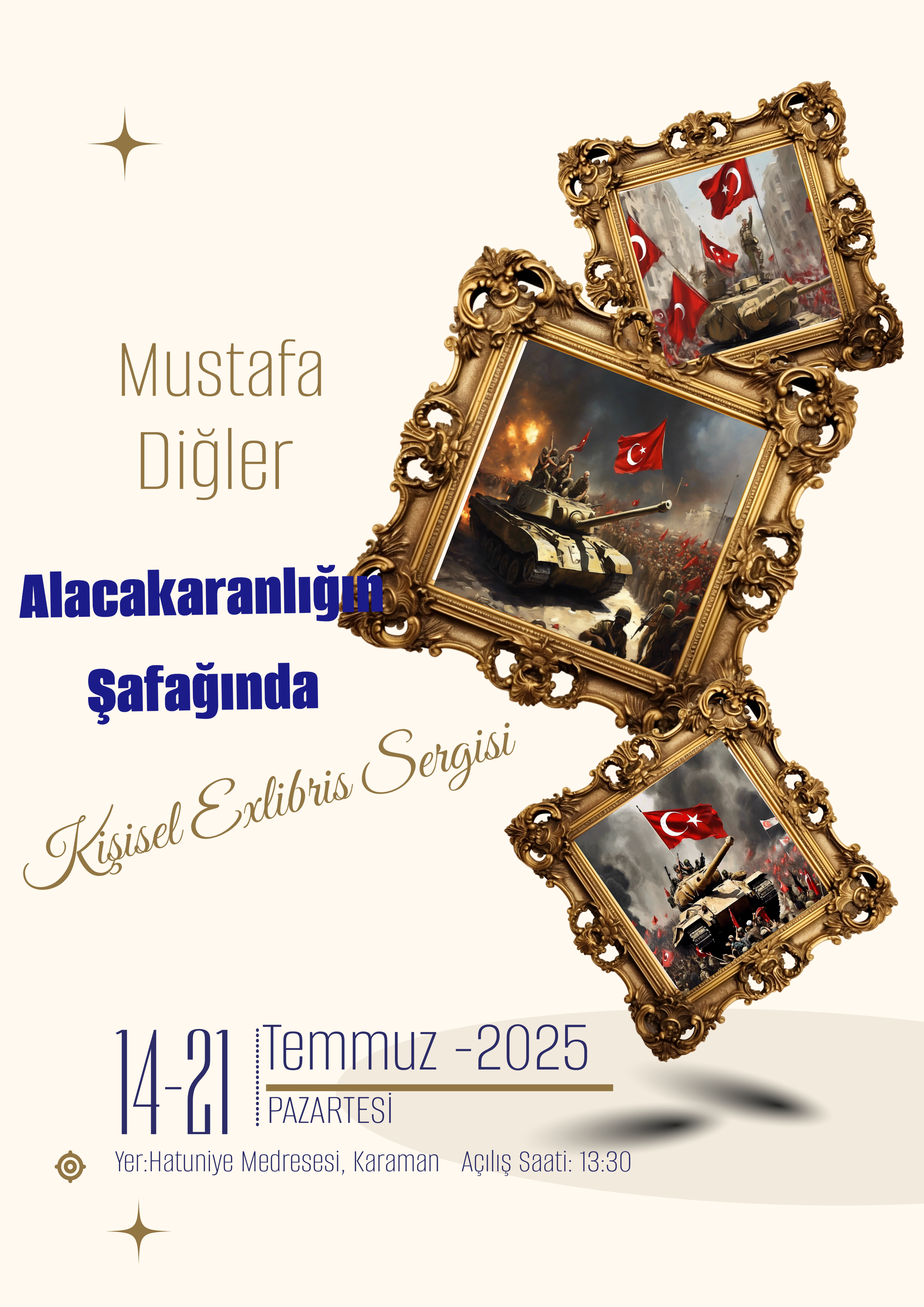 15 Temmuz Demokrasi ve Milli Birlik Günü Kapsamında Sayın Dekanımız Prof. Dr. Mustafa DİĞLER'İN "Alacakaranlığın Şafağında" Konulu Kişisel Exlibris Sergisi