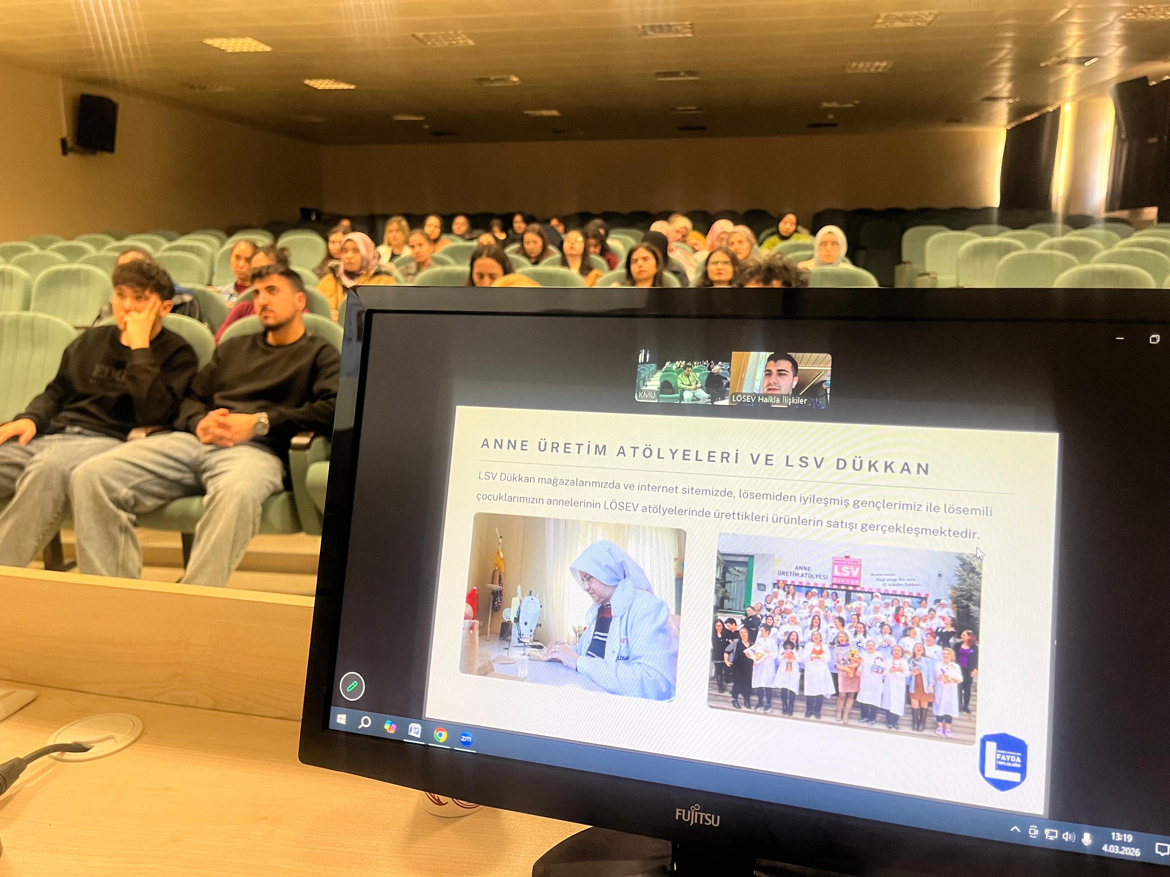 Bölümümüzün üstlendiği etkinlikte kanser farkındalığı üzerine konuşuldu.