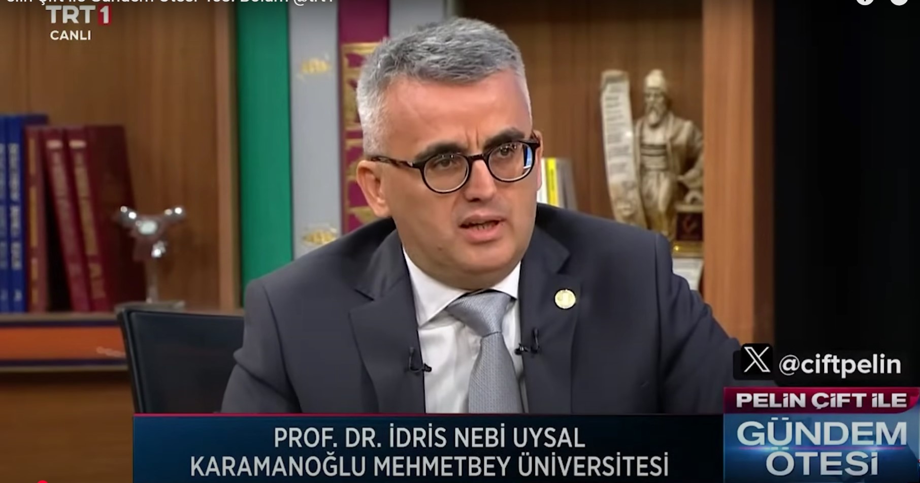 Prof. Dr. İdris Nebi UYSAL, Trt 1 ekranlarında yayınlanan Gündem Ötesi programına konuşmacı olarak katıldı.