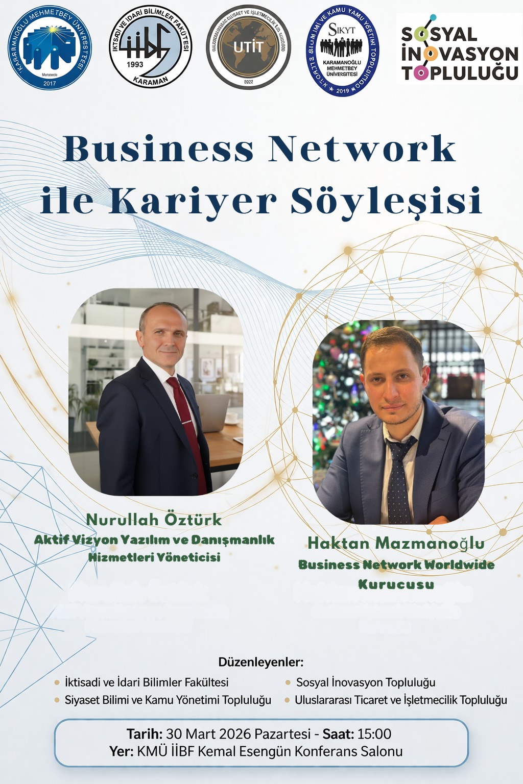 KMÜ İİBF’de “Business Network ile Kariyer Söyleşisi” Gerçekleştirilecek
