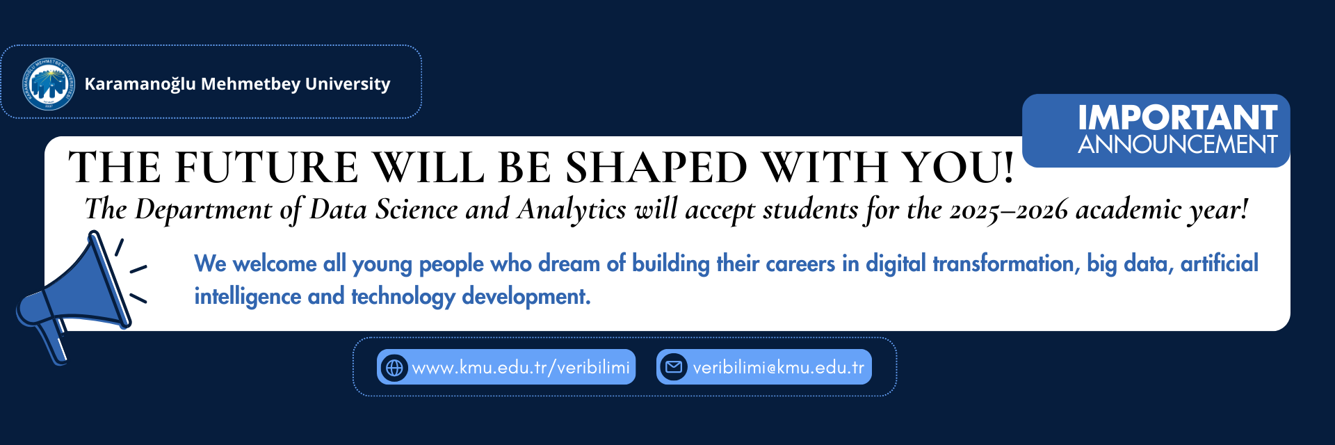 The Department of Data Science and Analytics Has Started Student Admissions